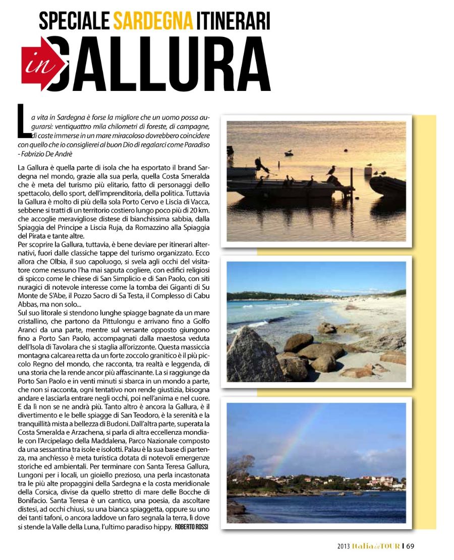 Italia in  Tour - reportage Gallura