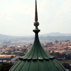 dall'alto della moschea a Kampala