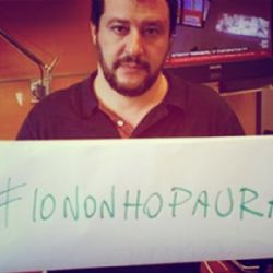 salvini hastag #iononhopaura