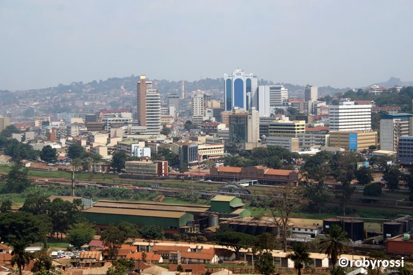 veduta aerea di Kampala